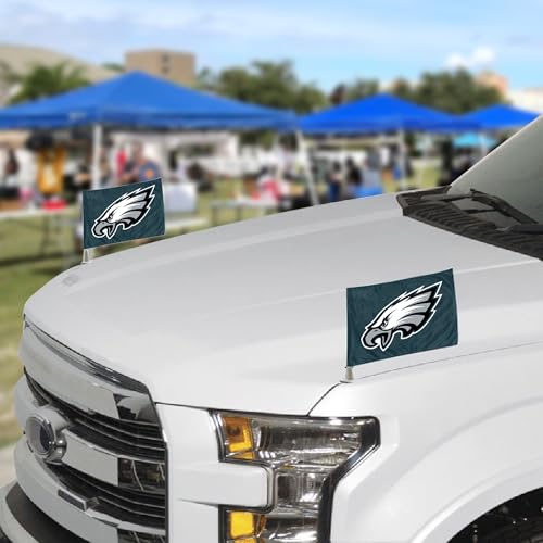 Ambassador Car Flags - Philadelphia Eagles Mini Auto Flags, 2 Pack