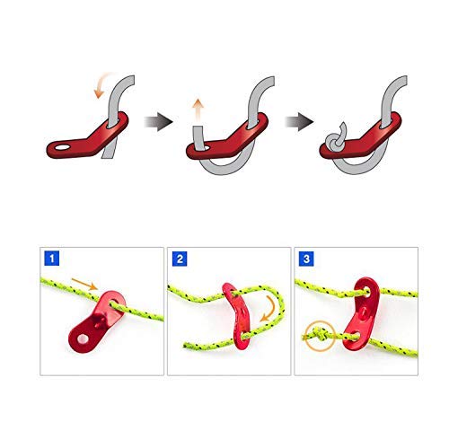 20 Pack Aluminum Tent Rope Tensioners - Durable Camping Accessories