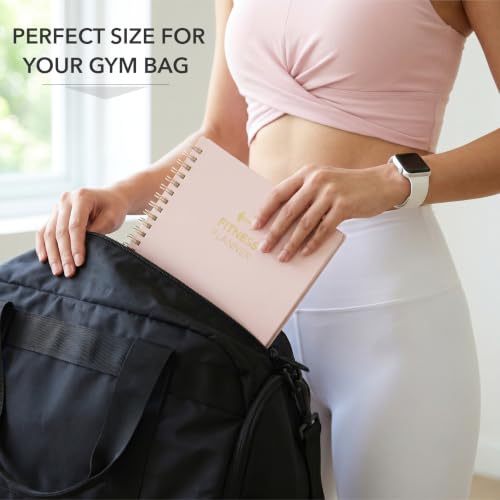 Fitness Workout Journal - 160 Page Gym Log Book - 5.8" x 8.2" - Blush