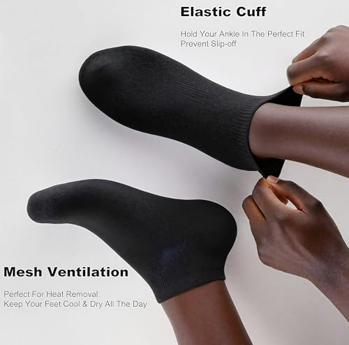No Show Socks for Men & Women - Soft, Breathable Low Cut Ankle Socks