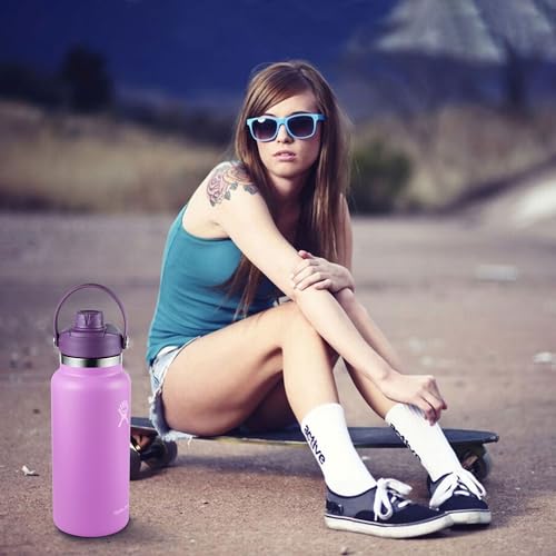Eggplant Hydro Flask Wide Mouth Replacement Lid with Handle - 32 & 40 oz