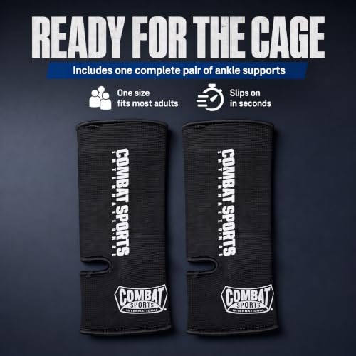 Combat Sports Muay Thai & MMA Ankle Support Sleeves - One Size, Red