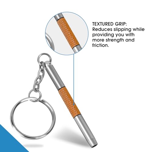 UNEAK - Eyeglass Screwdriver Repair Kit Silver Yellow Pink Black Precision 3 in 1 Mini Screwdrivers Set Keychain Glasses, Sunglasses, Sunglass, Watch, Electronics, Eyeglasses, Flat Head, Phillips, Hex