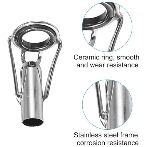 Fishing Rod Tip Repair Kit - 50 Pieces Stainless Steel Ceramic