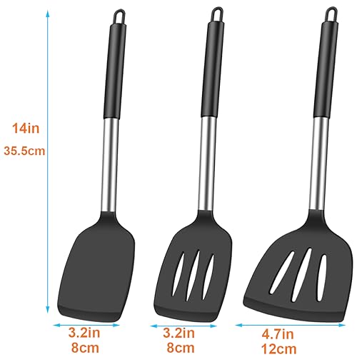 Silicone Spatula Set - 3 Heat-Resistant Kitchen Utensils