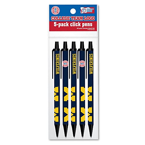Michigan Wolverines Click Pen Set - 5 Pack
