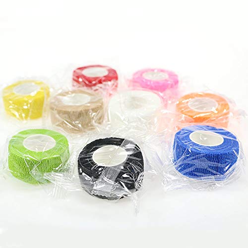 Self-Adhesive Elastic Bandage Wrap - 10PCS 1in x 14.7ft Blue
