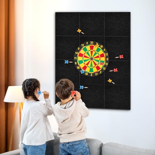Black 12-Pack Dart Board Wall Protector Felt Surround for Wall Protection