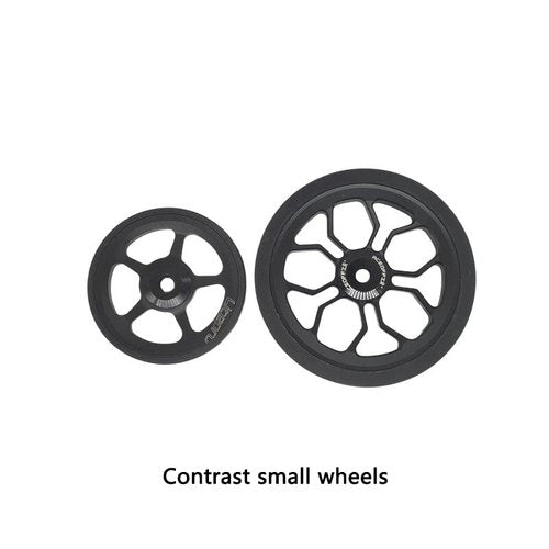 Large Easy Wheels for Brompton Folding Bike,easywheel diameter 80 mm (gold)