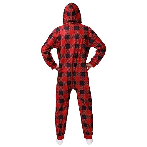 Alabama Crimson Tide Plaid One-Piece Pajamas - Unisex