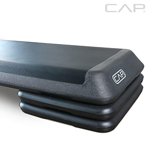 Adjustable Aerobic Step Platform with Risers - Gray