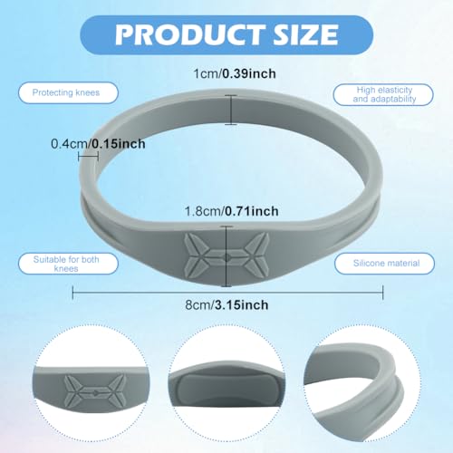Knee Support Strap for Pain Relief - 2 Pack, Silicone, Adjustable