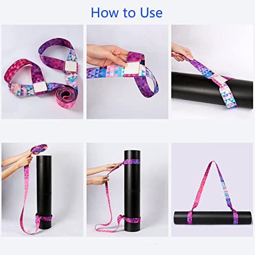 Adjustable Yoga Mat Straps - 2 Pack Nylon Carrier for Exercise