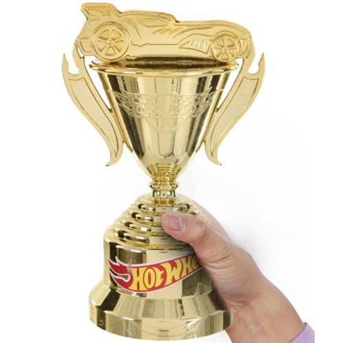 Gold Hot Wheels Trophy Cup 5x3 in - Racing Event Award for Car Enthusiasts