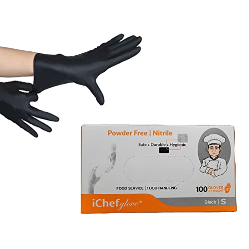 Food Service Food Handling Nitrile Gloves Black Powder Free