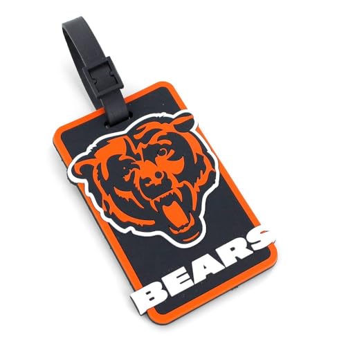 Chicago Bears Soft Bag Tag - High-Quality PU Leather, Blue