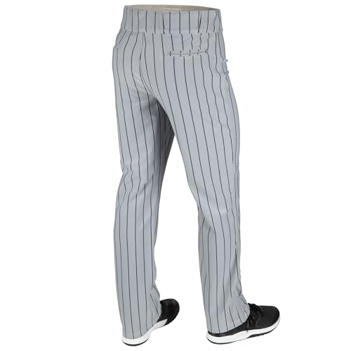 Champro Boys' Triple Crown 2.0 Baseball Pants Small Gray Pinstripes - Open Bottom