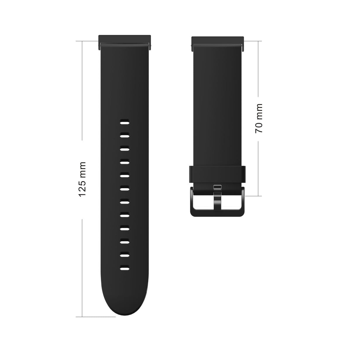 Compatible with Garmin Venu X1 Bands, Quick Release Silicone Replacement Soft Band Wristbands Straps with Stainless Steel Buckle Compatible with Garmin Venu X1 Smartwatch (Black)