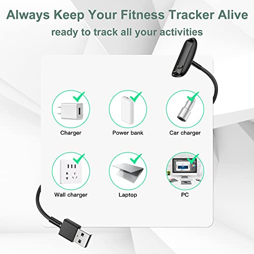 Replacement Charger Cable for Fitbit Inspire/Ace 2 - 3.3ft