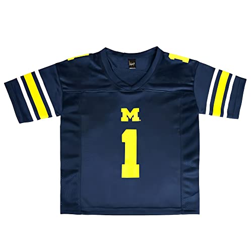 Little King NCAA Infant Touchdown Pass Team Football Jersey Michigan Wolverines Navy 18 Months