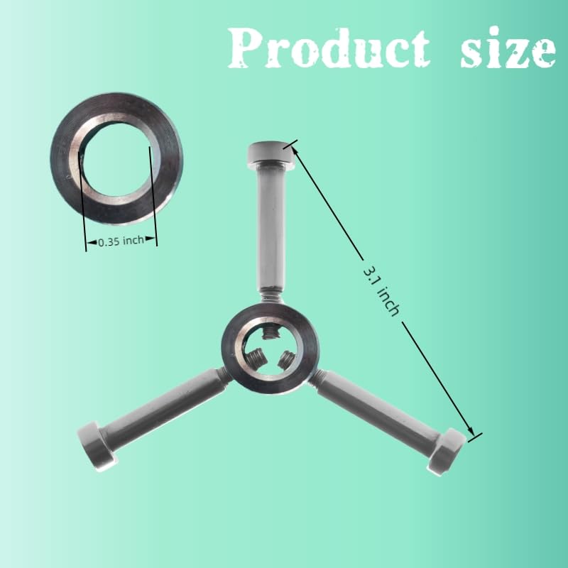 fxnx Adjustable Outdoor Faucet Handle,Hose Bib Handle, Outdoor Garden Faucet, Hose Bib, Round Wheel for 3/8" Or Smaller Exposed Stem Outdoor Faucet Handle Replacement