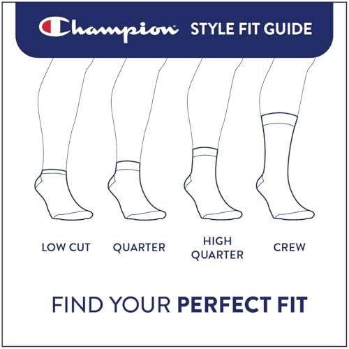 Champion Women's Quarter Socks 6-Pack - Cushioned, Moisture-Wicking, Supportive Footwear