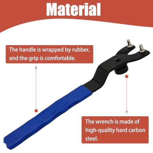 Grinder Wrench Universal Adjustable Pin Angle Grinder Wrench,Suitable for 4 ",5", 6 ",7" and 9" Angle Grinders