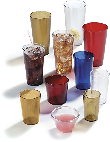 16 oz. Clear Stackable Plastic Tumbler Pack of 6 - Durable, Shatter-Resistant Barware