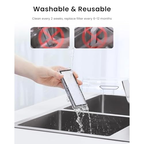 4Pack Filter Replacement Parts Compatible with Roborock QRevo Robot Vacuum Cleaners, High-Efficiency Filters Replacement Parts