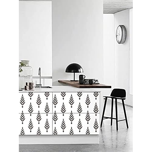 Blooming Wall Neutral Peel and Stick Wallpaper Little Trees Sapling Geometry Self-Adhesive Prepasted Wall Paper Wall Decor (17.7¡°x118¡±)