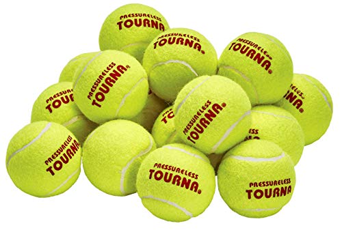 Tourna Pressureless Tennis Balls with 40 Ball Vinyl Tote, Yellow