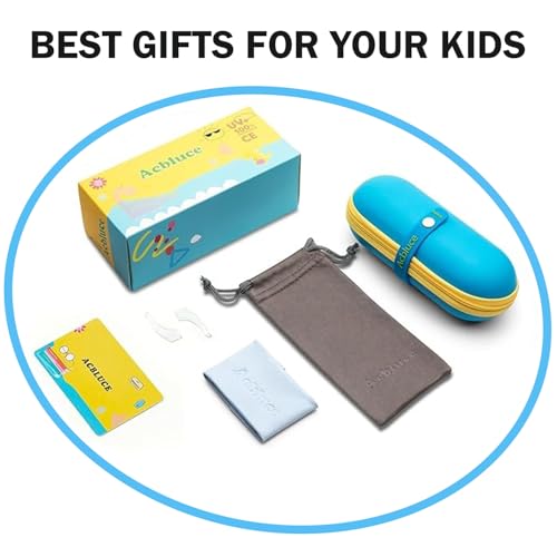Kids Polarized Sport Sunglasses - Unbreakable Round Frame - Yellow/Blue