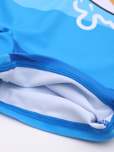 Toddler Boys One Piece Swimsuit - Blue Crocodile, UPF 50+
