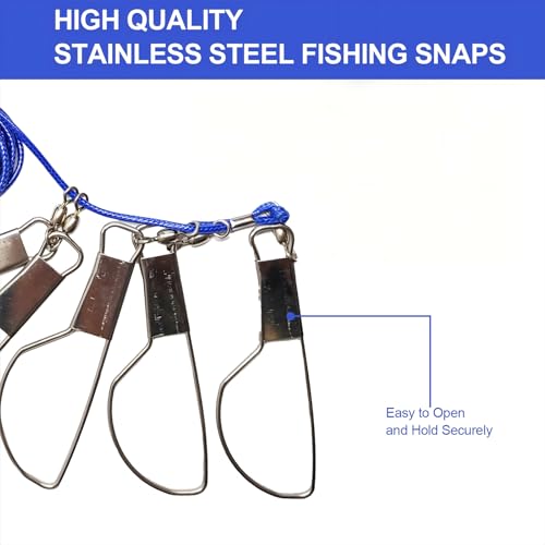 Heavy Duty 16ft Fish Stringer Set with Rotating Locks & Ground Anchor for Saltwater & Freshwater Fishing