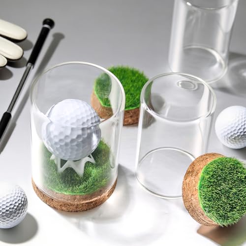 Rocalt Hole-In-One Golf Ball Display Case - Cork Base & Glass Cover (Golf Ball Display Case) brand
