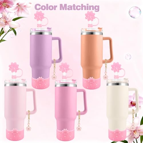 Flower Silicone Accessories for Stanley Cups - 28 Colorful Set