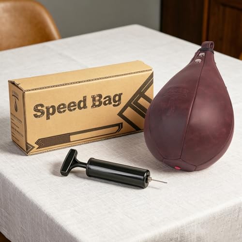 Brown Speed Punching Bag for Boxing Training Home Gym Fitness - 10" x 7"