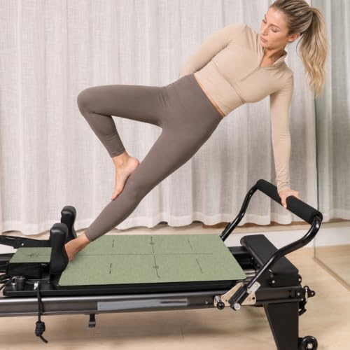 Pilates Reformer Mat Towel - Absorbent & Foldable - Sage Green