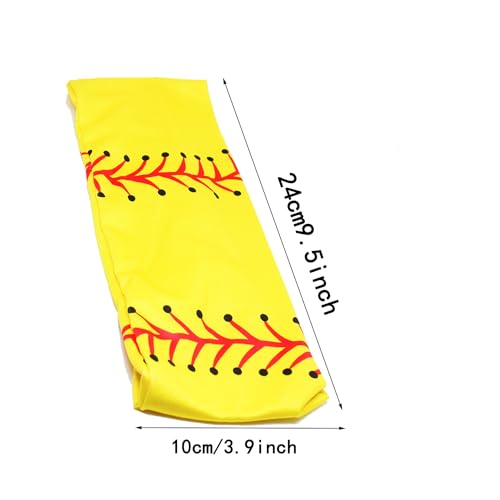 Yellow Softball Headband - Breathable Elastic Sports Hairband