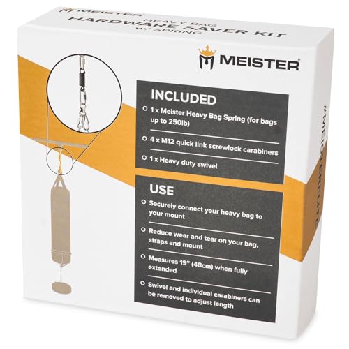Meister Heavy Bag Hardware Saver Kit with Spring, Swivel & Carabiners - Mount Protection