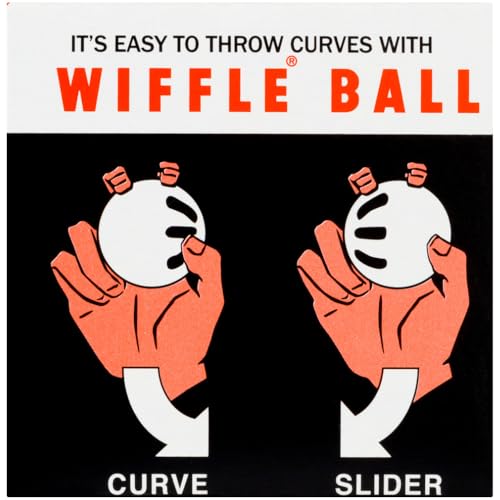 Regulation Baseball-Sized Plastic Wiffle Ball - White, 2.86 Inch