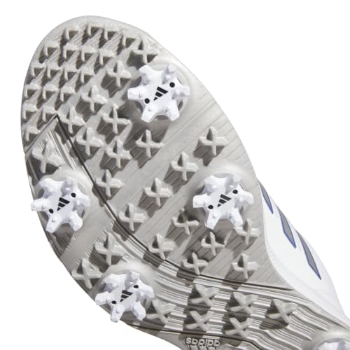 adidas Women's Tech Response 3.0 Golf Shoes - Size 7.5 White/Silver Metallic/Blue Fusion
