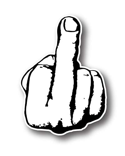 Middle Finger Sticker - Premium Vinyl, Weather Resistant