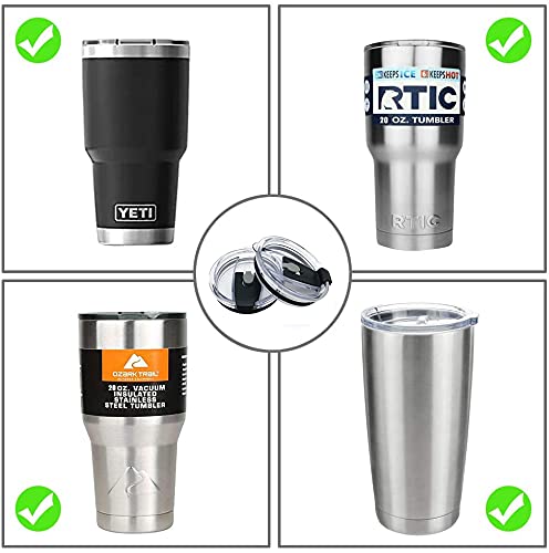 20 oz Spill-Proof Tumbler Lids - 2 Replacement Black Lids