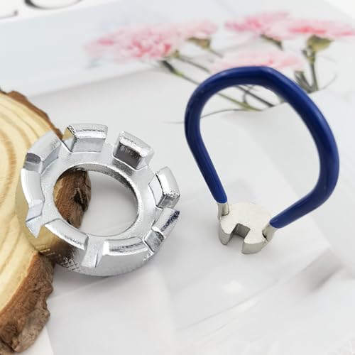 Bicycle Spoke Wrench Set - 6-in-1 Spoke Adjustment Tool for 10-15 Gauge