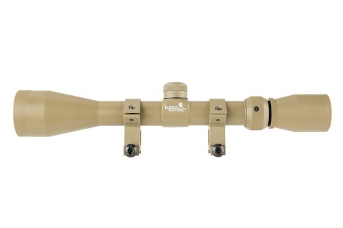 Lancer Tactical Airgun Airsoft Scope: 3-9x40 Rifle Scope with Fast Focus Eyepiece and Reticle Crosshair for Accurate Shooting w/Mil-dot 3" Eye Relief - 40mm (Tan)
