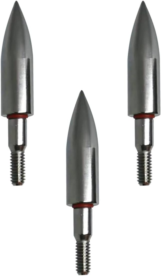 Skiennix Stainless Steel Archery Field Points - Easy Pull Design | 9/32", 19/64", 5/16", 11/32" Sizes, 100-200 Grains (12 Pack)