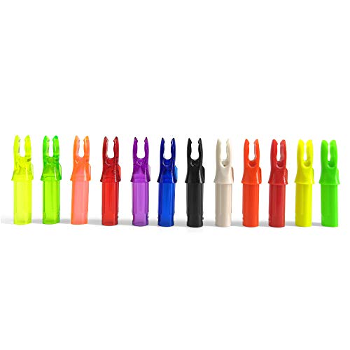 50 Pack Orange Archery Arrow Nocks - ID 6.2mm Plastic Inserts