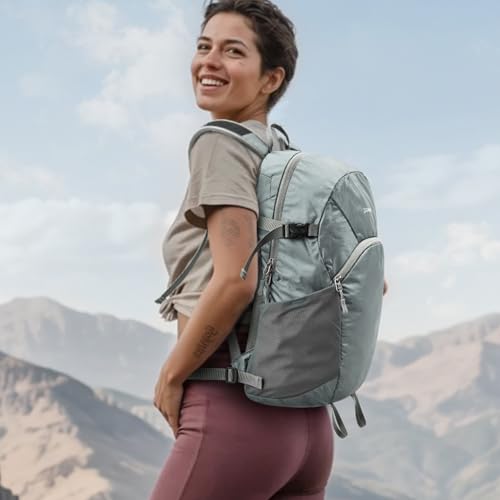 G4Free 25L Lightweight Hiking Backpack for Men Women - Grey