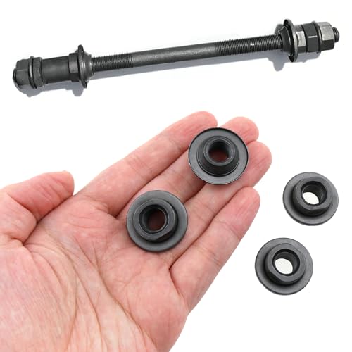 4-Pack Bicycle Rear Axle Nuts - Black Alloy Steel Replacement